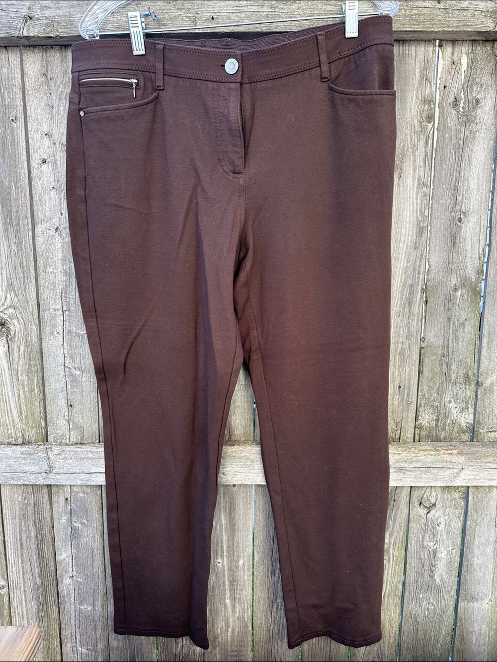 Chico’s Women’s Brown Stretch Pants - So Slimming